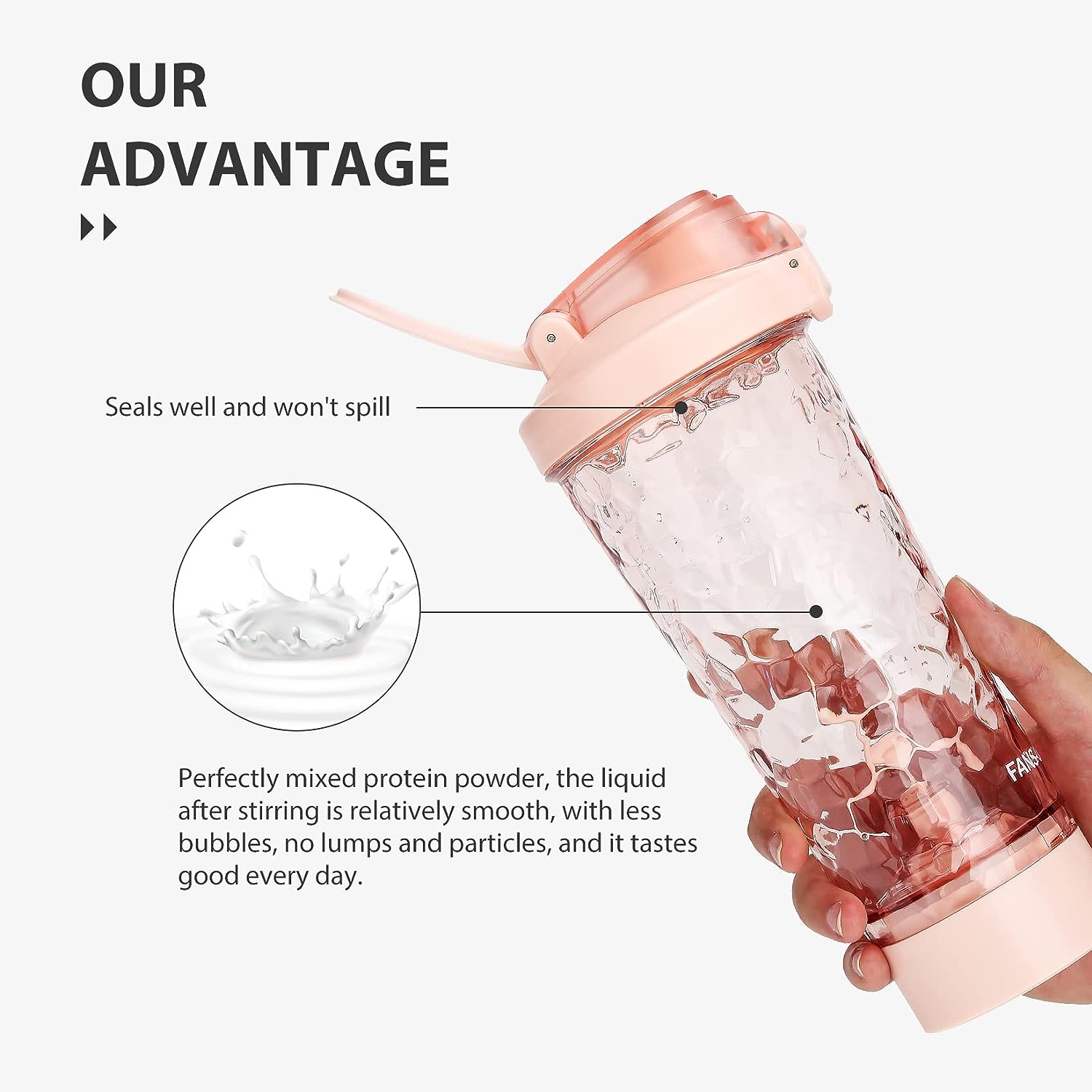 FANS-ONE Electric Shaker Bottle, Premium Electric Protein Shaker Blender  Bottle