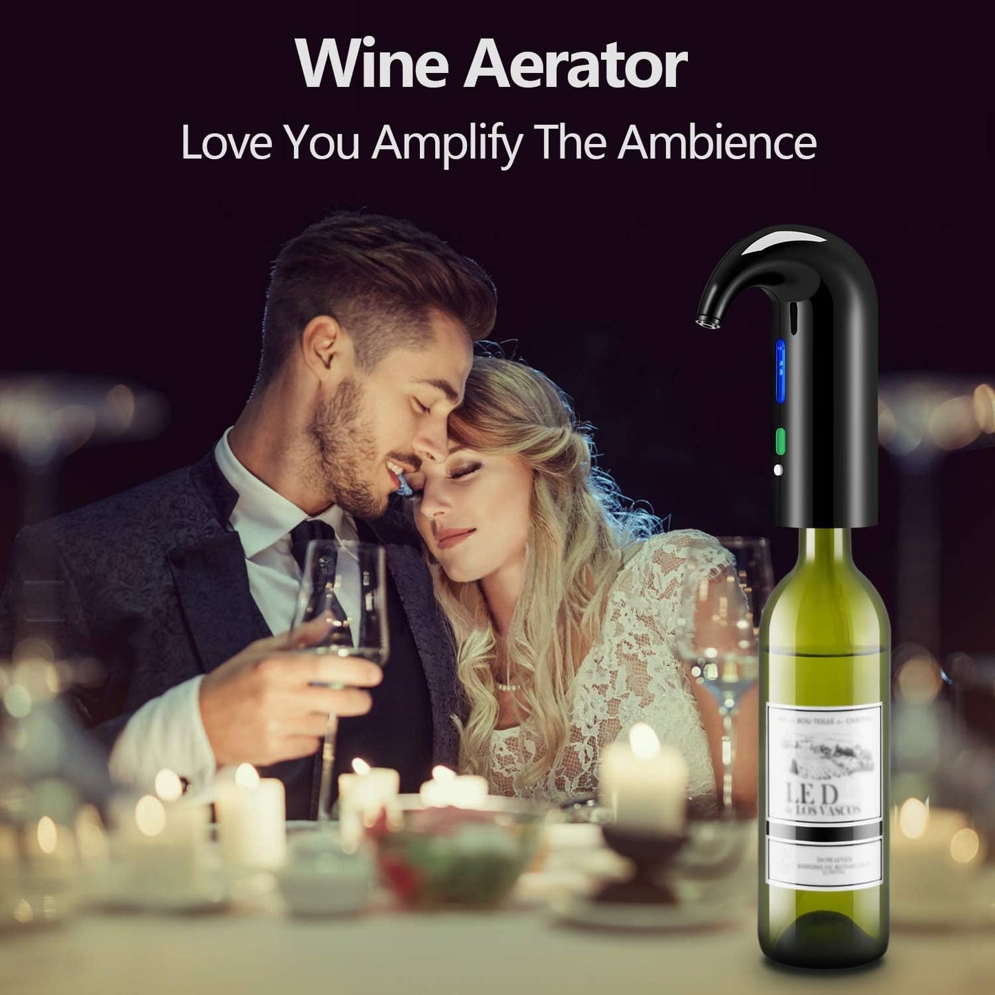 Electric Wine Aerator Gifts Electric Wine Pourer and Wine Dispenser Pump, Multi-Smart Automatic Filter Wine Dispenser with USB Rechargeable for Mother's Day Gifts, Travel, Home and Bar