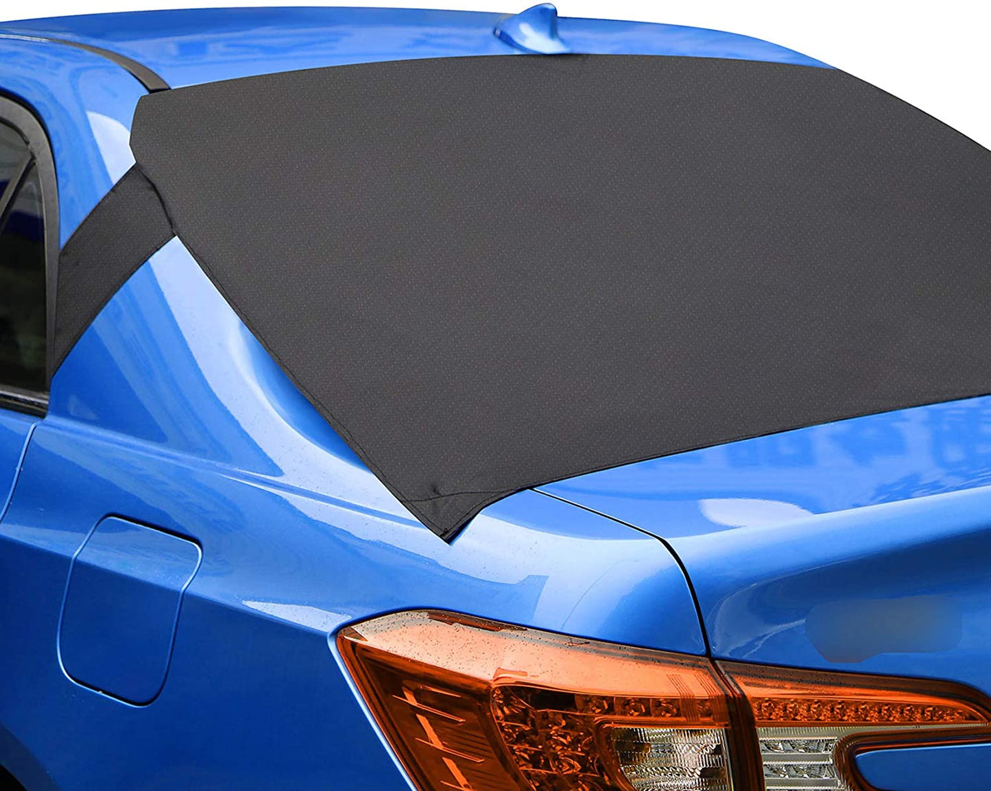 ALTITACO Car Rear Windshield Snow Cover, Rear Windscreen Snow Ice Cover Protector with Flaps and 4 Magnets, Sun Shade Protector Exterior Shield Guard Fits Most Cars, Trucks, SUV and Vans