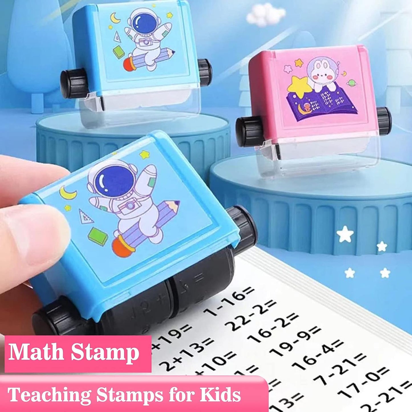 NUOBESTY 3pcs Children's Learning Chapter Stamp Markers for Kids Home  Kindergarten Students Supplies Kids Learning Stamp School Teaching Stamps  Kids