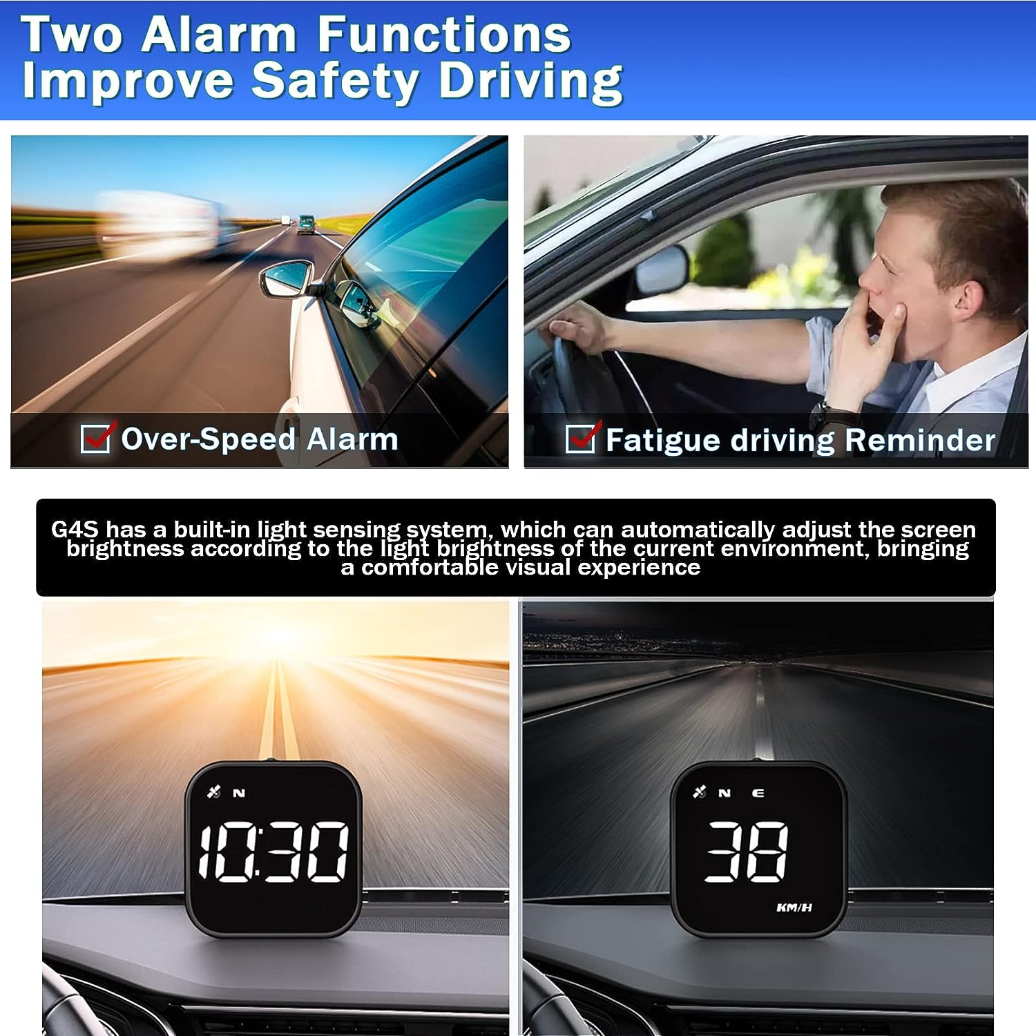 Head Up Display Car Universal Digital GPS Speedometer with Speed