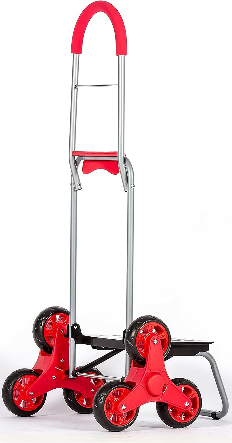 SUPERBE Products Stair Climber Trolley Dolly MM 2, Red Handtruck Hardware Garden Utilty Cart