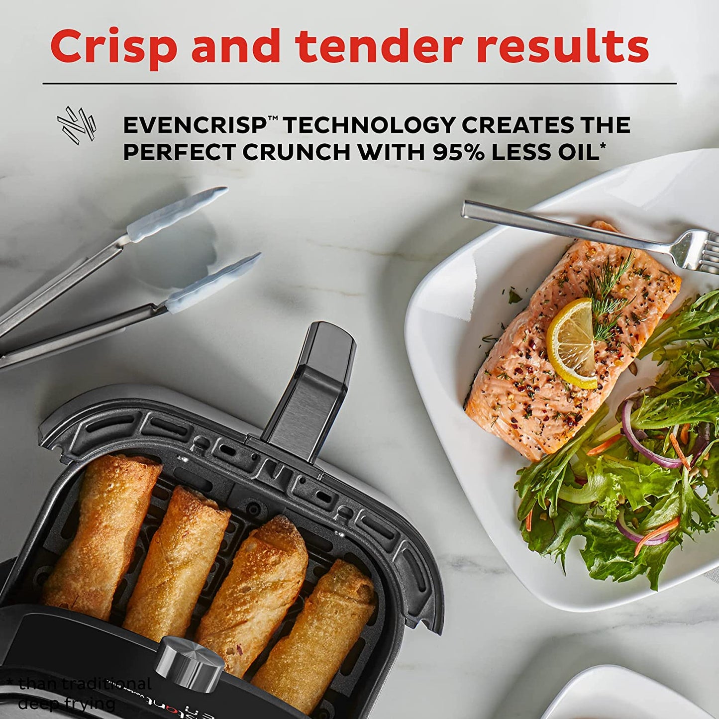 Instant Vortex Plus 6 Quart Air Fryer, Customizable Smart Cooking Programs, Digital Touchscreen and Large Non-Stick Air Fryer Basket, Stainless Steel