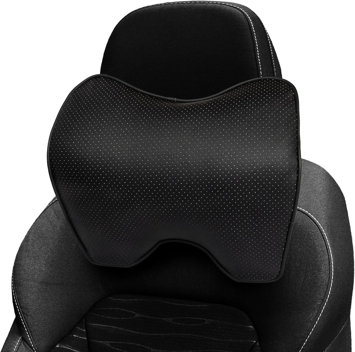 Icomfyway Car Neck Support Pillow for Neck Pain Relief When Driving,Headrest Pillow for Car Seat with Soft Memory Foam – Black