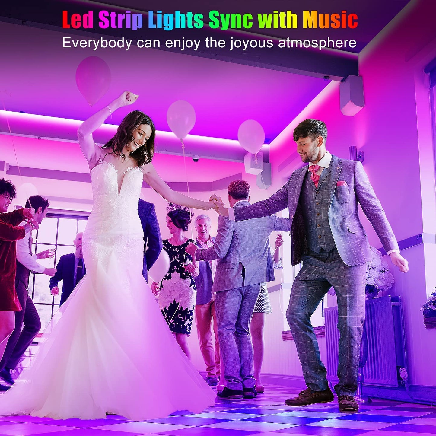130ft Led Lights Keepsmile APP Control Music Sync Color Changing Led Strip Lights with Remote Led Lights for Bedroom Room Home Decoration